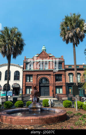 USA, Georgia, Savannah, Faktor Spaziergang, freie Maurer Hall, Baumwollbörse (großformatige Größen erhältlich) Stockfoto