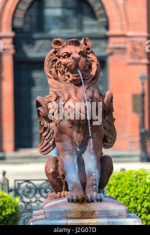 USA, Georgia, Savannah, freie Maurer Hall, Baumwollbörse, Brunnen, Detail (großformatige Größen erhältlich) Stockfoto