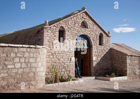 Eine Außenaufnahme des St. Lucas Church in Tocanao, Atacama, Chile Stockfoto