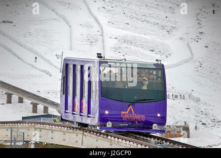 Die Cairngorm Mountain Railway in Aviemore in Schottland. Stockfoto