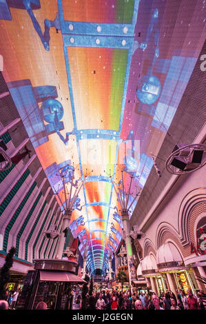 Die Fremont Experience Decke Digitalanzeige über Fremont Street, Las Vegas, Nevada. Stockfoto