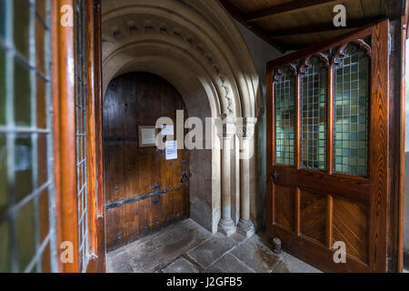 St. Briavels Pfarrkirche St Mary the Virgin, Gloucestershire. Stockfoto