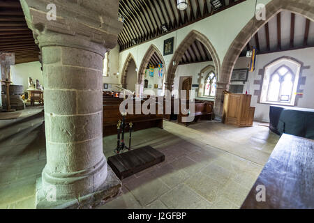 St. Briavels Pfarrkirche St Mary the Virgin, Gloucestershire. Stockfoto