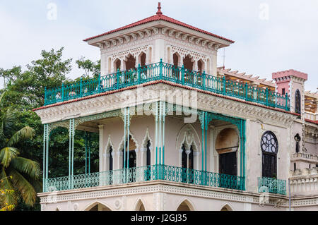 Die arabischen Stil Gebäude der Palacio del Valle in Punta Gorda, Cienfuegos, Kuba Stockfoto