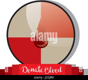 Konzept der Blut Spende Symbol. Vektor-illustration Stock Vektor