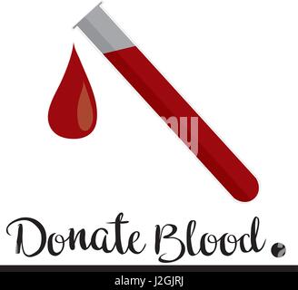 Konzept der Blut Spende Symbol. Vektor-illustration Stock Vektor