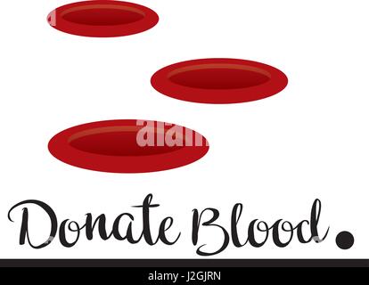 Konzept der Blut Spende Symbol. Vektor-illustration Stock Vektor