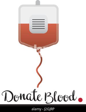 Konzept der Blut Spende Symbol. Vektor-illustration Stock Vektor