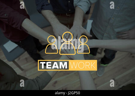 Teamarbeit an der Business ist sehr wichtig Stockfoto