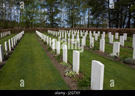 Grabsteine in Cannock Chase Commonwealth Krieg Friedhof. Staffordshire. UK Stockfoto