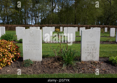 Grabsteine in Cannock Chase Commonwealth Krieg Friedhof. Staffordshire. UK Stockfoto