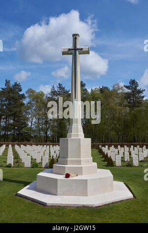 Grabsteine in Cannock Chase Commonwealth Krieg Friedhof. Staffordshire. UK Stockfoto