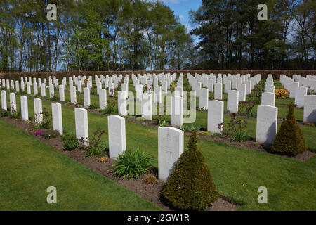 Grabsteine in Cannock Chase Commonwealth Krieg Friedhof. Staffordshire. UK Stockfoto