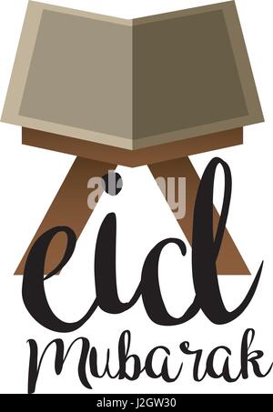 Eid Kareem / Mubarak (voll des Segens) Gruß Design, Vektor-Illustration Stock Vektor