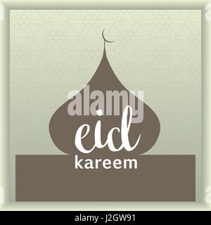 Eid Kareem / Mubarak (voll des Segens) Gruß Design, Vektor-Illustration Stock Vektor
