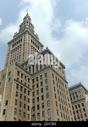 Das Terminal Tower Wahrzeichen Hochhaus in Cleveland, Ohio, Vereinigte Staaten von Amerika. Stockfoto