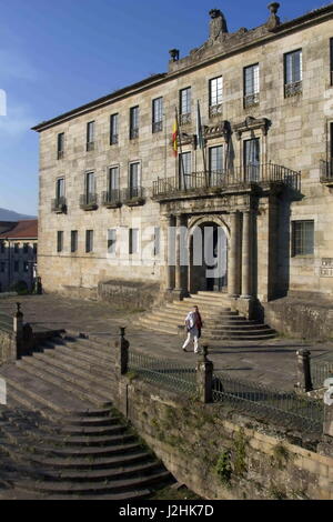 Teil des ehemaligen Kloster von San Francisco in Pontevedra, Galicien, Spanien, jetzt ein Finanzamt. Stockfoto