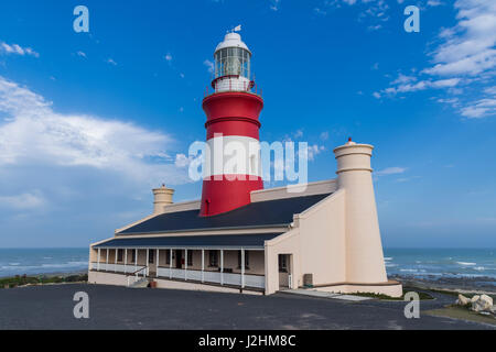 Leuchtturm, Kap Agulhas, Provinz Western Cape, Südafrika Stockfoto