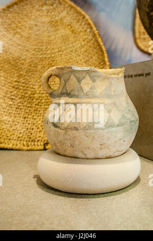 Pueblo Keramik Schiff, Human History Museum, Zion Nationalpark, Utah, USA. Stockfoto