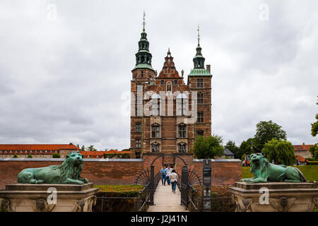 Kopenhagen, Dänemark - 26. Juni 2016: Schloss Rosenborg, bewölkten Tag Stockfoto