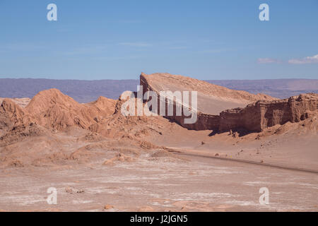 Valle De La Luna (Mondtal) im Los Flamencos Nationalreservat, in der Nähe von San Pedro de Atacama in der Atacama-Wüste, eine der trockensten Orte der Erde Stockfoto