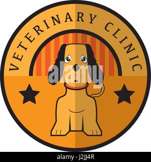 Veterinär-Logo mit Text Platz für Ihr Slogan / Motto, Vektor-Illustration Stock Vektor