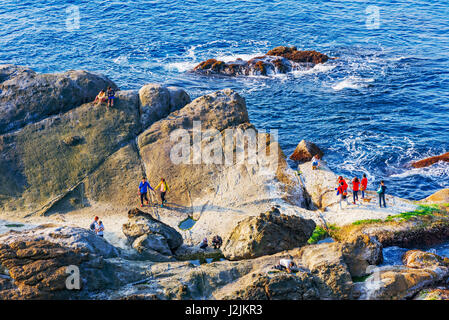 Welle Barriere und Ocean View in Taiwan Stockfoto