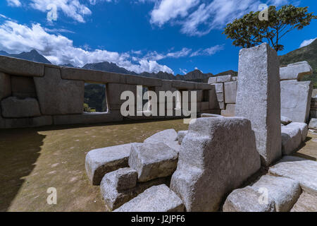 Tempel der drei Fenster in Machu Picchu (Peru) Stockfoto