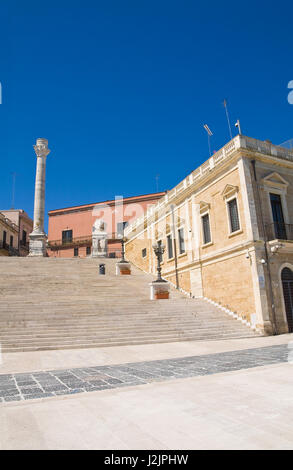 Römische Säulen. Brindisi. Puglia. Italien. Stockfoto