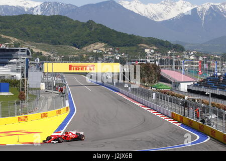 Sotschi, Russland. 28. April 2017. 28.04.2017, Sochi Autodrom, Sotschi, VTB russischen GRAND PRIX Formel 1, 28.04. -30.04.2017 Kimi Räikkönen (FIN #7), Scuderia Ferrari Foto: Cronos/Hasan Bratic Stockfoto