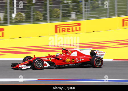 Sotschi, Russland. 28. April 2017. 28.04.2017, Sochi Autodrom, Sotschi, VTB russischen GRAND PRIX Formel 1, 28.04. -30.04.2017 Kimi Räikkönen (FIN #7), Scuderia Ferrari Foto: Cronos/Hasan Bratic Stockfoto