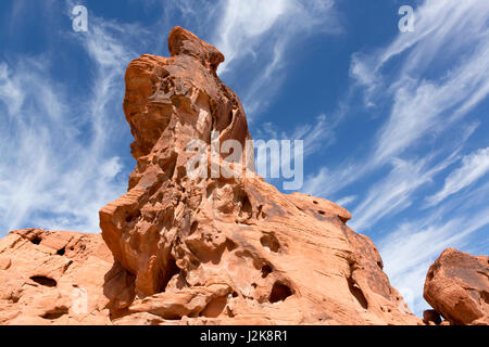 Roter Sandstein-Formationen im Valley of Fire State Park, Nevada, USA. Stockfoto