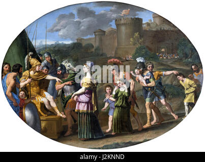 Timoklea vor Alexander dem großen von Domenichino (Domenico Zampieri: 1581-1641), c.1615 Stockfoto