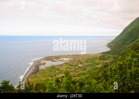 Faja Dos Cubres, Insel Sao Jorge, Azoren Stockfoto