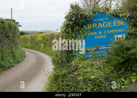 Karrageen Caravan und camping-Park, Bolberry, Hope Cove, South Devon, England, Vereinigtes Königreich. Stockfoto