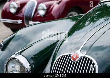 USA, Massachusetts, Beverly Farms, antike Autos, 1960er Jahre Jaguar Stockfoto