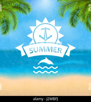 Sommer Template Ferien Design und Typografie Stock Vektor