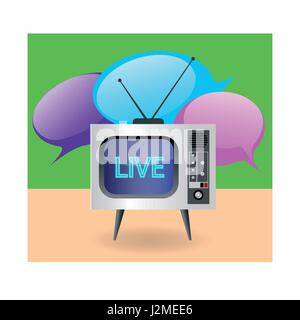 Die Abbildung von einem Retro-Fernseher Stock Vektor