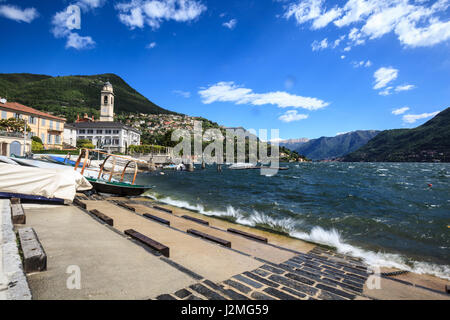 Sturm in cernobbio Stockfoto