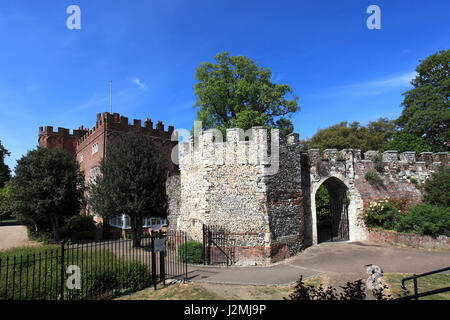 Frühling; Juni; Mai; Schlossgarten; Hertford Stadt; Hertfordshire; England; Stockfoto