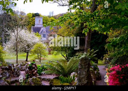 Die Pfarrkirche St. Maria in Bicton Stockfoto