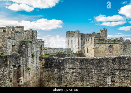 London, Vereinigtes Königreich - 23. April 2017: Ludlow Castle in Shropshire, England, Vereinigtes Königreich Stockfoto