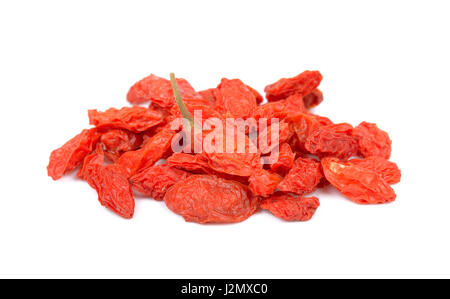 Trockene Goji Beere isolierten auf weißen Hintergrund. Stockfoto