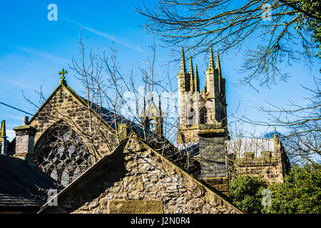 der alte Turm Saint Johns Tidswell Derbyshire Ray Boswell Stockfoto