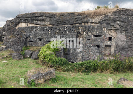 Fort Douaumont im ersten Weltkrieg ein Schlachtfeld in der Nähe von Verdun in Frankreich Stockfoto