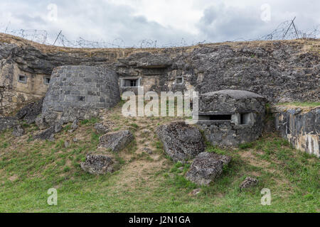 Fort Douaumont im ersten Weltkrieg ein Schlachtfeld in der Nähe von Verdun in Frankreich Stockfoto