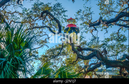 St. Augustine Lighthouse (1874 - St. Augustine Light Station) auf der Anastasia Barrier Island, Florida, USA Stockfoto