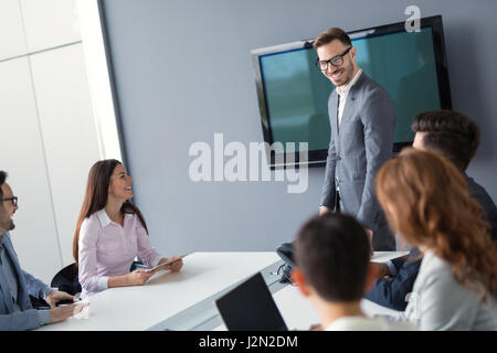 Unternehmer und Business-Menschen-Konferenz in professionellen Geschäftsstelle Stockfoto