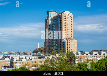 Blick vom Federal Hill Park in Baltimore, Maryland. Stockfoto