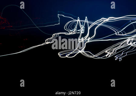 Abstrakte hellen Hintergrund mit roten und weißen Linien. Stockfoto
